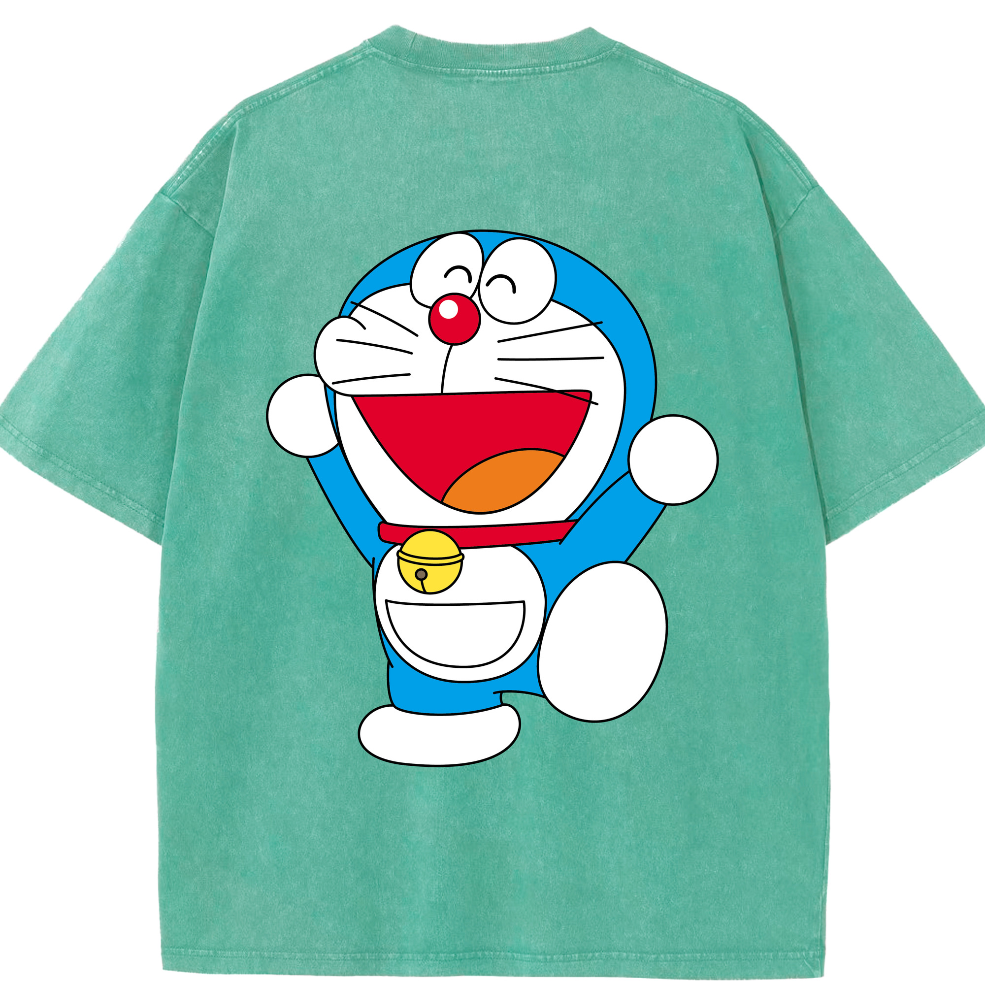 （画像用） ドラえもん Doraemon 綿100% ヴィンテージ風 半袖Tシャツ（背面プリント）